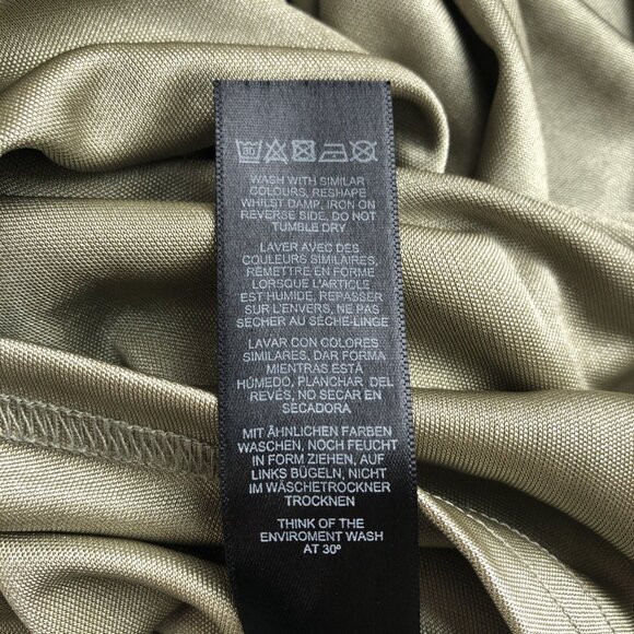 ASOS Draped Surplice Sleeveless Blouse Women 18 Green V-Neck Coquette NWT - Picture 8 of 10